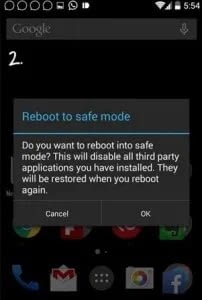 Restart your Android in safe mode - How-to-enter-safe-mode step2