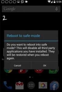 Restart your Android in safe mode - How-to-enter-safe-mode step2